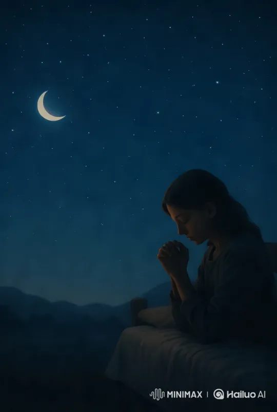 Tranquil Night Reflection: Moonlit Contemplation – AI Generated Video | Hailuo AI