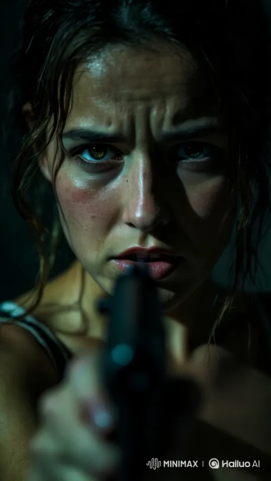 Woman with Gun: A Study in Tension and Aesthetics – AI Generated Video | Hailuo AI