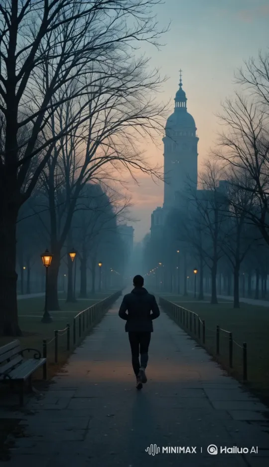 Man's Daily Routine: Dawn to Dusk in the Park – AI Generated Video | Hailuo AI