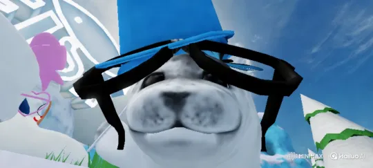 Seal in Glasses Enjoys Whimsical Snowy Scene – AI Generated Video | Hailuo AI