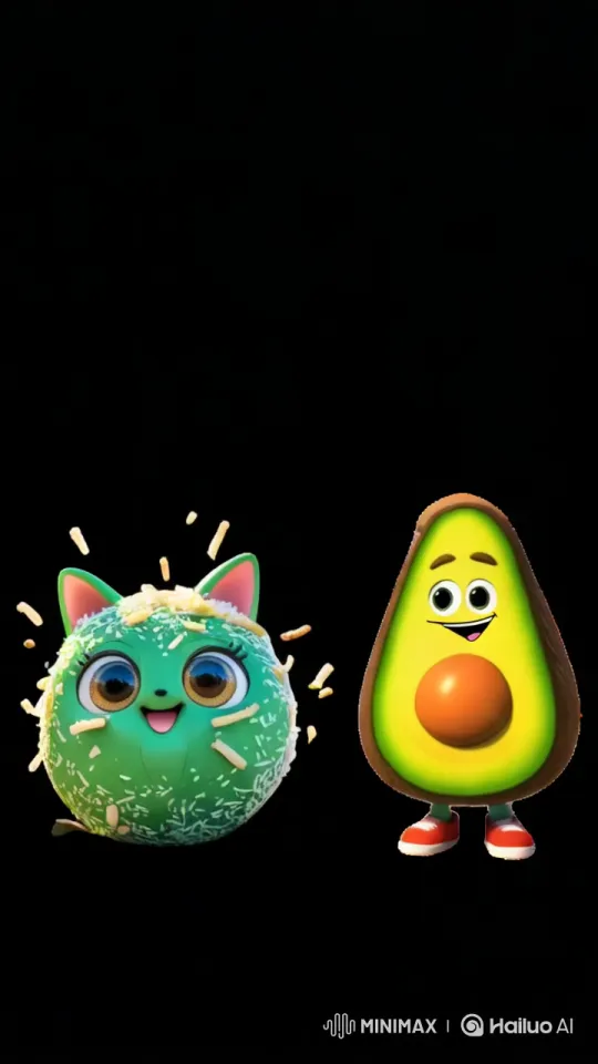 Animated Characters Harvest Bananas in Sunny Garden – AI Generated Video | Hailuo AI