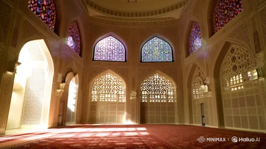 Tranquil Serenity of an Islamic Sacred Space – AI Generated Video | Hailuo AI