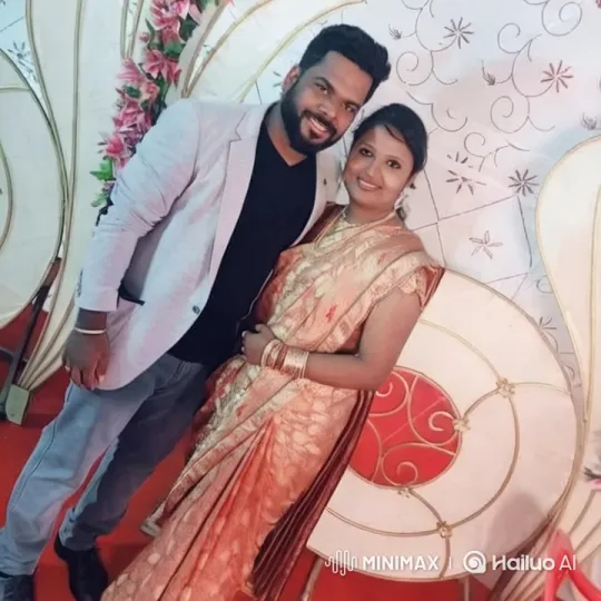 Couple in Elegant Attire at Decorated Venue – AI Generated Video | Hailuo AI