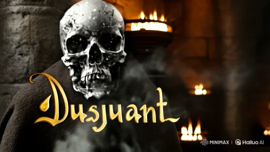 Ancient Skull Focuses on Name in Mystical Chamber – AI Generated Video | Hailuo AI