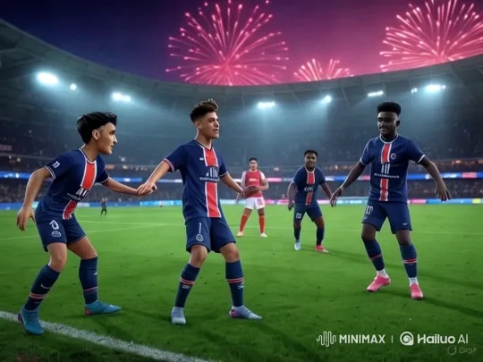 Soccer Match: Vibrant Stadium and Dynamic Players – AI Generated Video | Hailuo AI