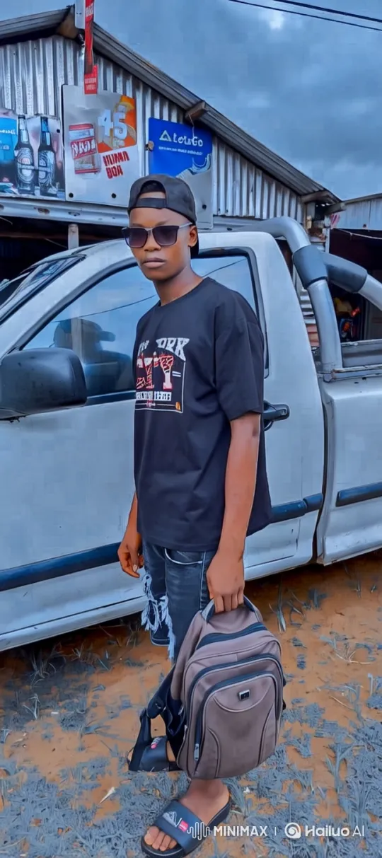 Man Prepares to Enter Pickup Truck Amidst Colorful Ads – AI Generated Video | Hailuo AI