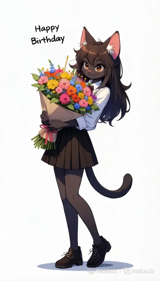 Young Girl Celebrates Birthday with Flowers and Butterflies – AI Generated Video | Hailuo AI
