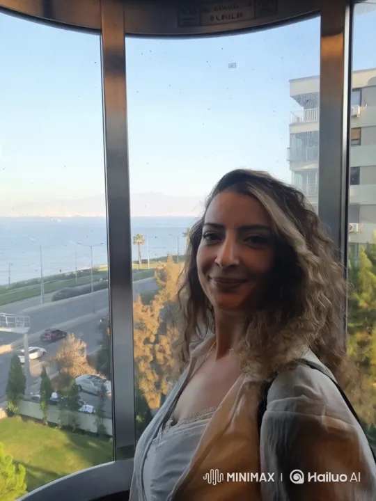 Live2D Animation: Woman Walking in Reflective Elevator – AI Generated Video | Hailuo AI