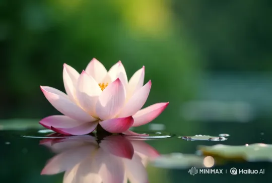 Tranquil Pond Reflects Serene Lotus Beauty – AI Generated Video | Hailuo AI