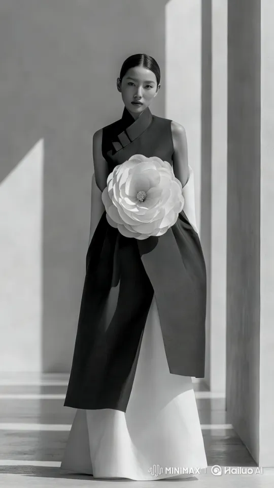 Modern Hanbok Fashion Show in Minimalist Setting – AI Generated Video | Hailuo AI