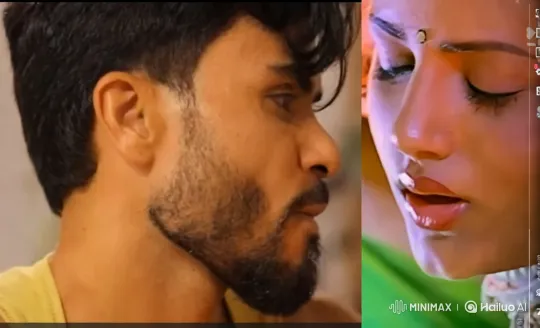 Passionate Couple Kisses Passionately Amidst Gentle Breeze – AI Generated Video | Hailuo AI