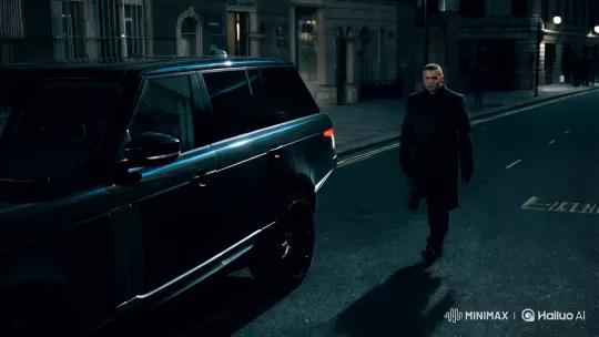 Gangster's Determined Stride in London's Urban Night – AI Generated Video | Hailuo AI
