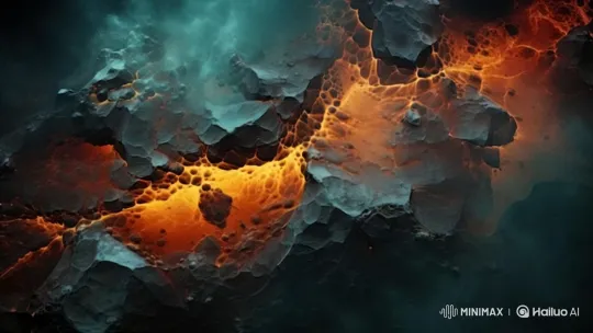 Dramatic Underwater Eruption with Fiery Lava and Water Vapor – AI Generated Video | Hailuo AI