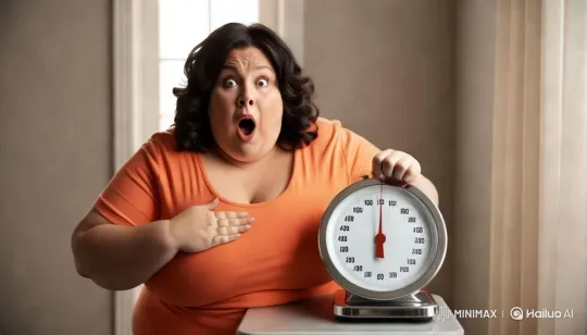 Woman Weighs Herself in Serene, Well-Lit Room – AI Generated Video | Hailuo AI