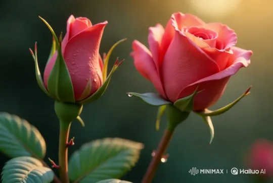 Time-lapse: Close-up of Blooming Roses – AI Generated Video | Hailuo AI