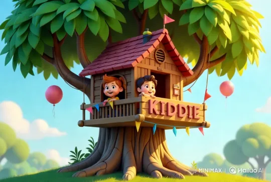 Vibrant Treehouse with Happy Children – AI Generated Video | Hailuo AI