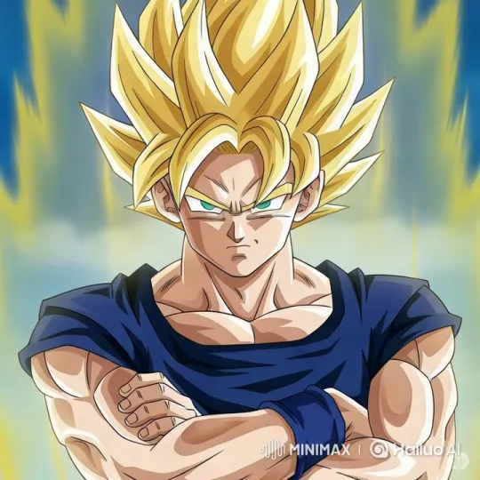 Goku's Dynamic Stance with Vibrant Energy Animation – AI Generated Video | Hailuo AI