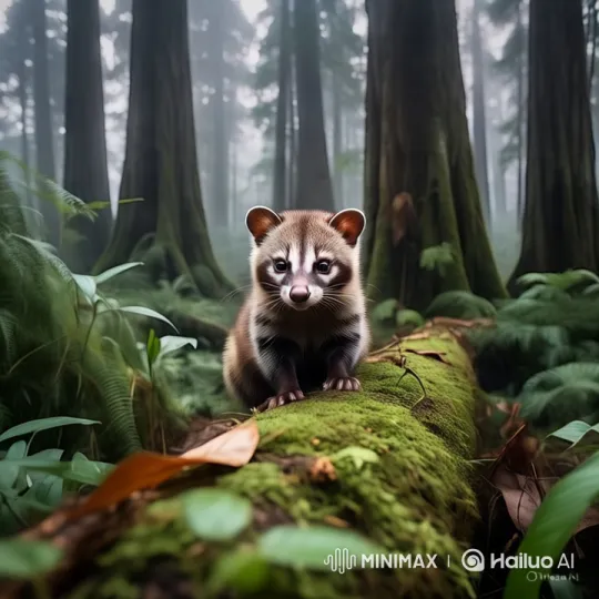 Civet in Misty Forest: Captivating Natural Beauty – AI Generated Video | Hailuo AI