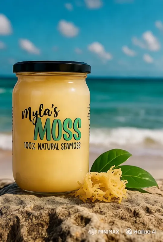 Pure Natural Seamoss Displayed by the Sea – AI Generated Video | Hailuo AI