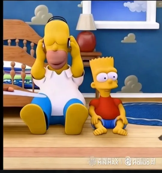 Homer and Bart Prepare for a Challenge – AI Generated Video | Hailuo AI