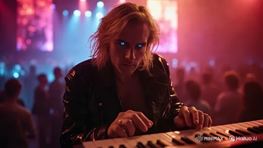 80s Synth Pop Performance with Retro Aesthetic – AI Generated Video | Hailuo AI