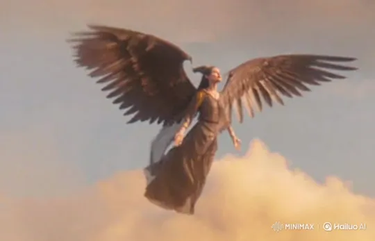 Demonic Figure Ascends Amidst Sky of Chaos and Flames – AI Generated Video | Hailuo AI