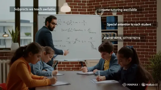 Skilled Teacher Explains Complex Topics in Bright Classroom – AI Generated Video | Hailuo AI