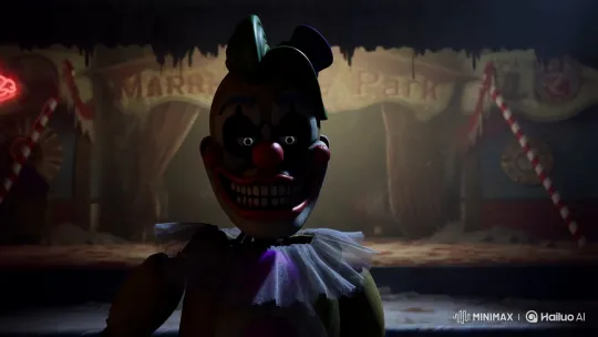 Abandoned Marrow Park: Rictus the Ossuary Clown's Stare – AI Generated Video | Hailuo AI
