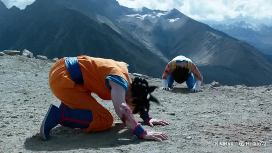 Goku and Vegeta Struggle to Stand Post-Battle – AI Generated Video | Hailuo AI