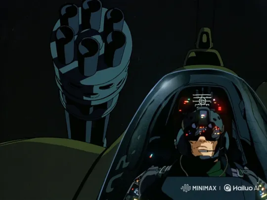 Cybernetic Pilot Prepares in Futuristic Helicopter Cockpit – AI Generated Video | Hailuo AI