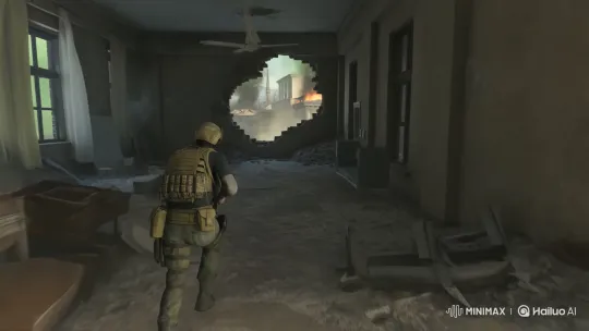 Young Soldier Escapes Toxic Gas in Verdansk Hospital – AI Generated Video | Hailuo AI