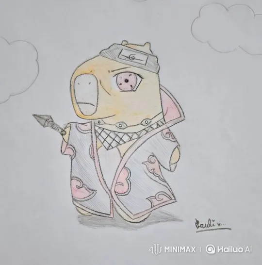 Capybara Warrior: Animated Sketch Comes Alive – AI Generated Video | Hailuo AI