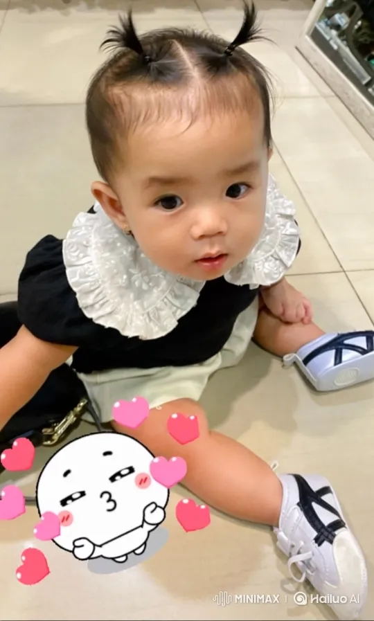 Baby Girl's Joyful Realization and Happy Wiggle – AI Generated Video | Hailuo AI