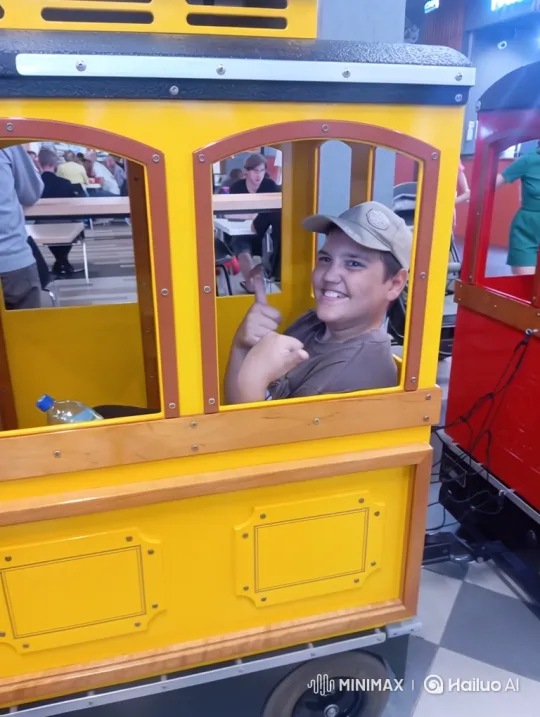 Boy Escapes Tiger Chase with Toy Train Escape – AI Generated Video | Hailuo AI