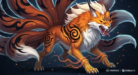 Animated Nine-Tailed Fox with Luminous Features – AI Generated Video | Hailuo AI