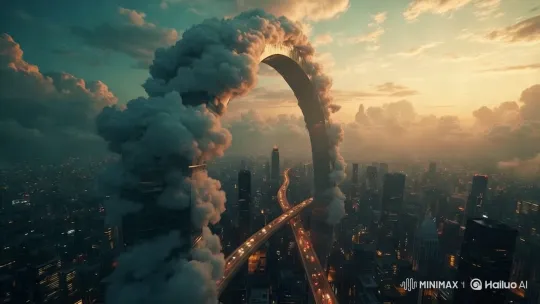 Cityscape Fold: Surreal Skyline Transformation – AI Generated Video | Hailuo AI