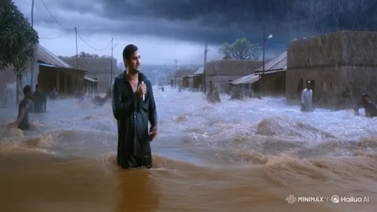 Emotional Report on Devastating Flood in Rural Pakistan – AI Generated Video | Hailuo AI