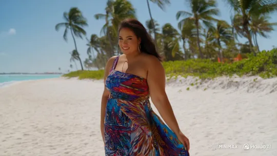 Confident Designer Jade Rivera Poses on Miami Beach – AI Generated Video | Hailuo AI