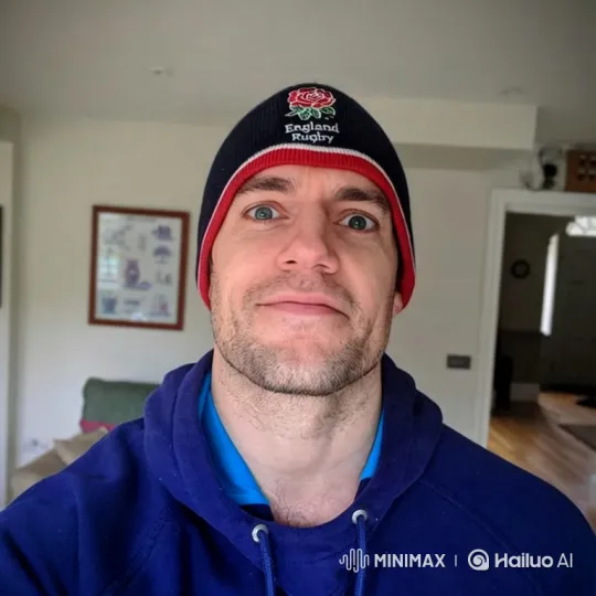 Man Transforms from Tense to Warm Smile – AI Generated Video | Hailuo AI