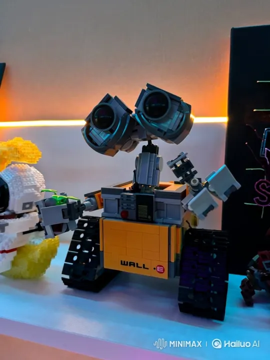 LEGO WALL-E Robot Comes to Life Examining Plant – AI Generated Video | Hailuo AI