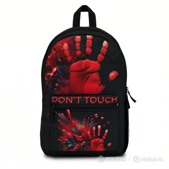 Warning on Backpack Deters Potential Thief – AI Generated Video | Hailuo AI