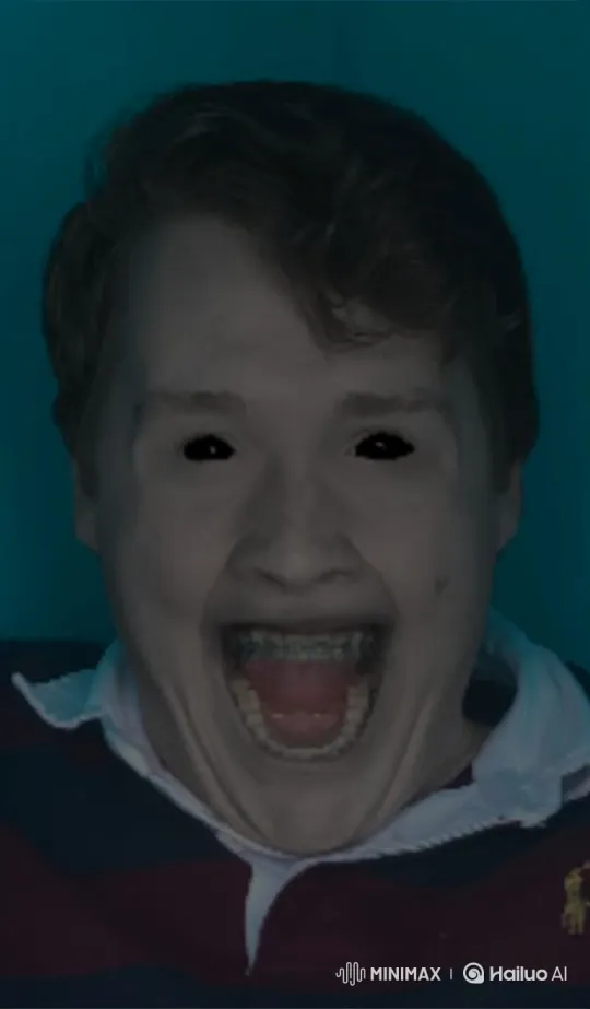 Young Man Transformed into Thumb Monster with Bats from Eyes – AI Generated Video | Hailuo AI