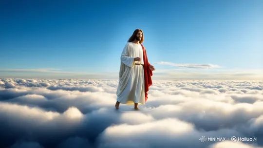 Serene Jesus Walks on Heavenly Clouds – AI Generated Video | Hailuo AI
