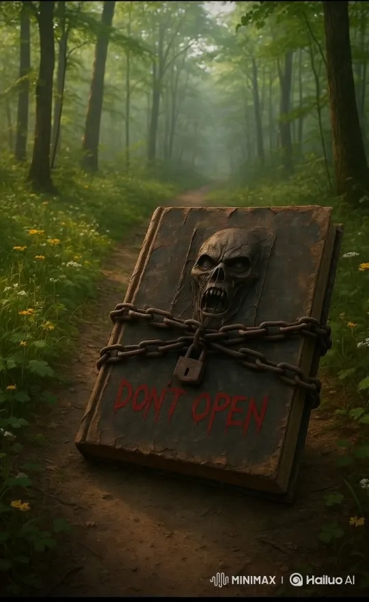 Mystical Book Unleashes Magic Amidst Stormy Forest – AI Generated Video | Hailuo AI