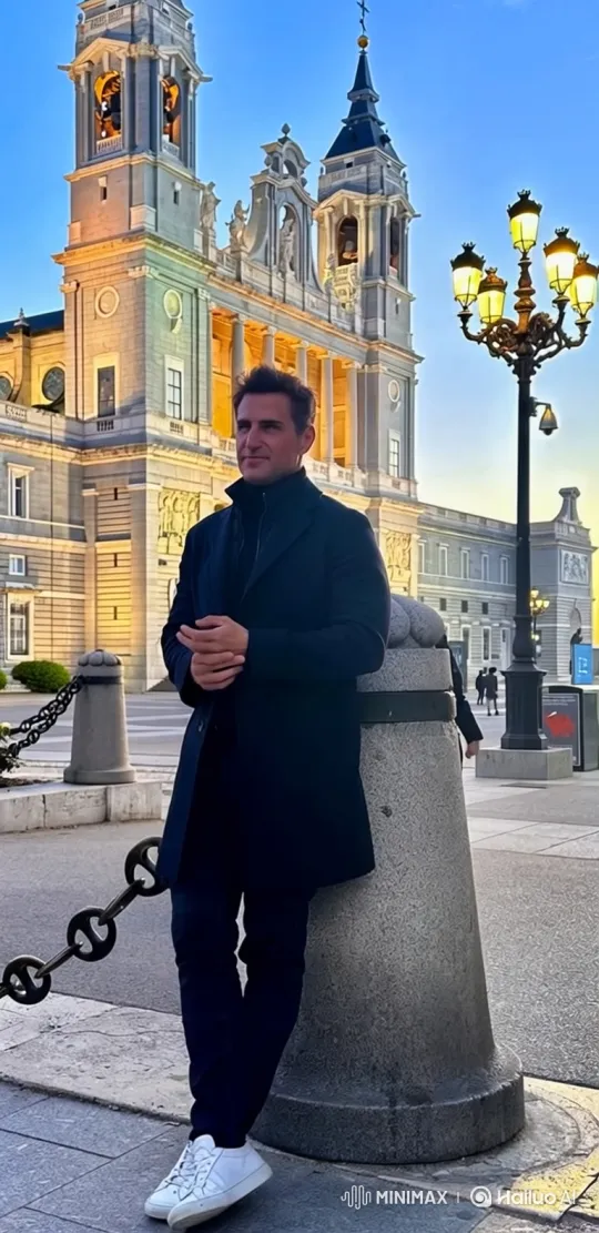 Stylish Man Prepares to Drive Luxury Lamborghini in City Square – AI Generated Video | Hailuo AI