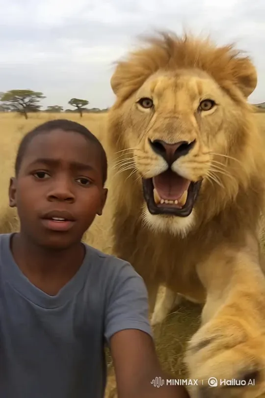 Boy Vlogs Adventure with Tiger Companion – AI Generated Video | Hailuo AI