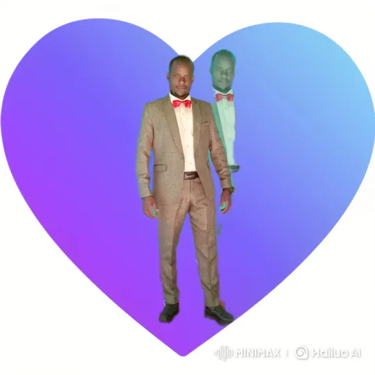 Confident Man in Heart-Shaped Frame with Evolving Smile – AI Generated Video | Hailuo AI