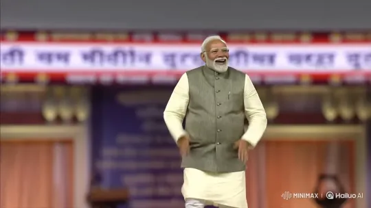 Narendra Modi's Energetic Dance Performance – AI Generated Video | Hailuo AI