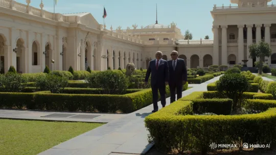 Presidential Tour of Official Courtyard – AI Generated Video | Hailuo AI