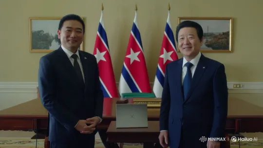 North Korean President Signs Diplomatic Agreement – AI Generated Video | Hailuo AI